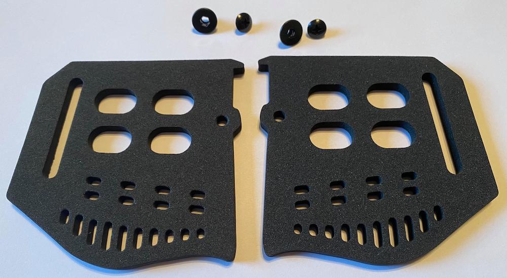 JT Paintball Inline Ears With Thumb Screws - Blue