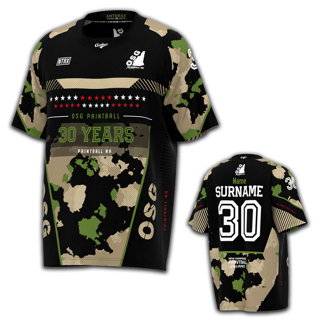 OSG Paintball 30th Anniversary Short Sleeve Jersey Tan/Green