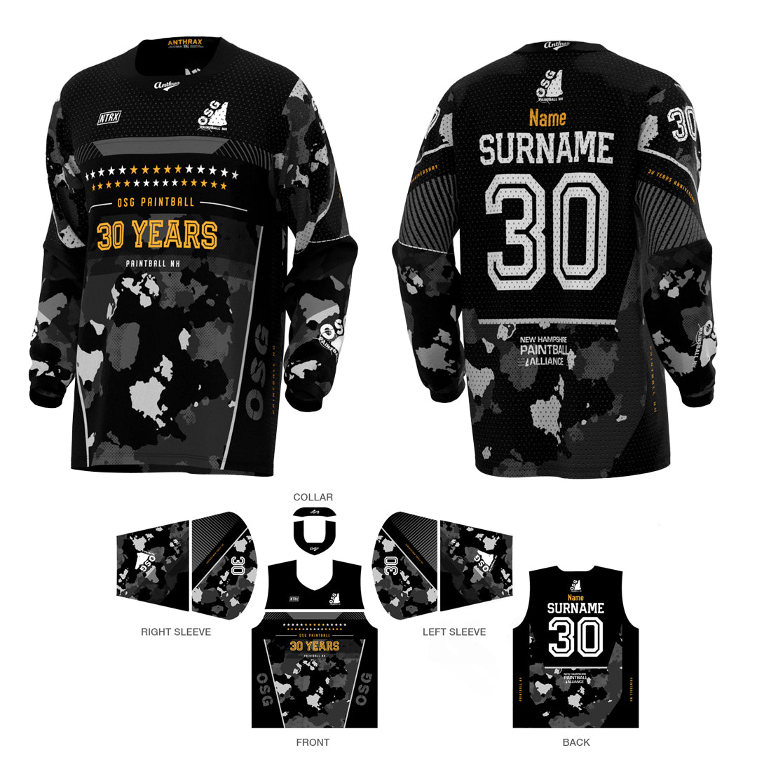 OSG Paintball 30th Anniversary Jersey Yellow/Grey