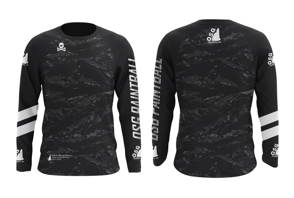 OSG Paintball Long Sleeve Dryfit Jersey Midnight Tiger Stripe