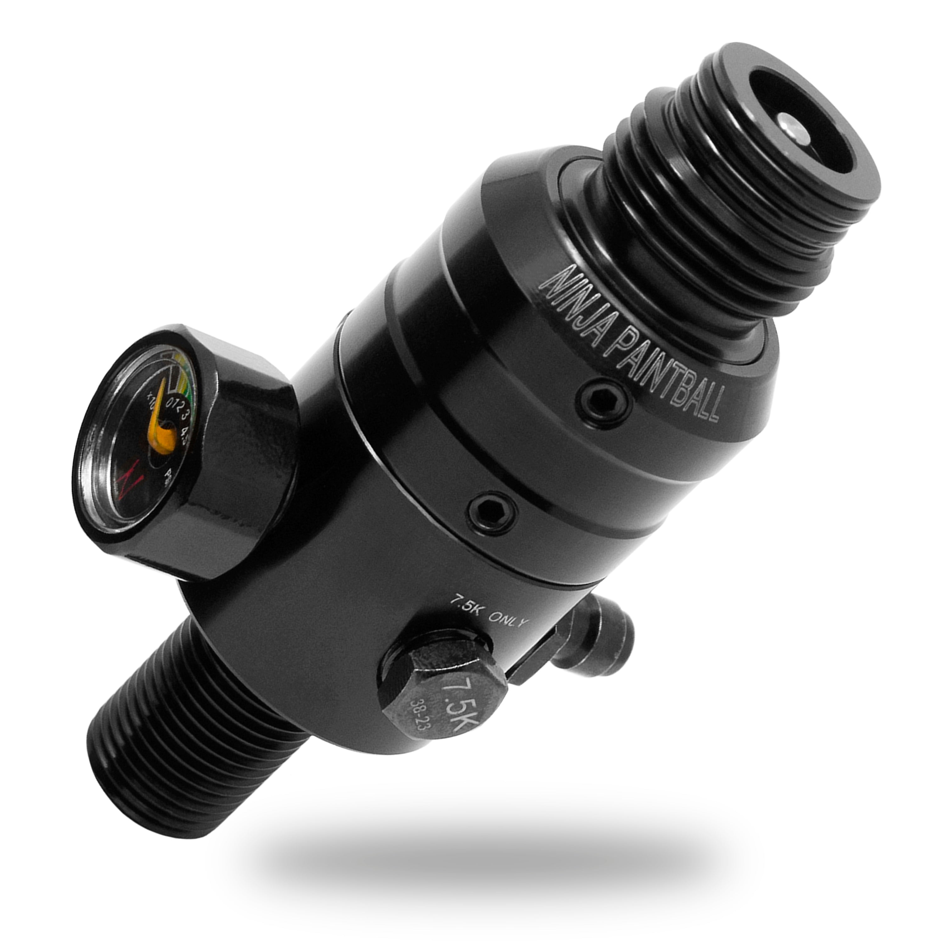 thumbnail image 2 of Ninja Paintball Pro V2 Regulator SHP - Adjustable 1100-950 PSI With Ball Valve 2 of 11